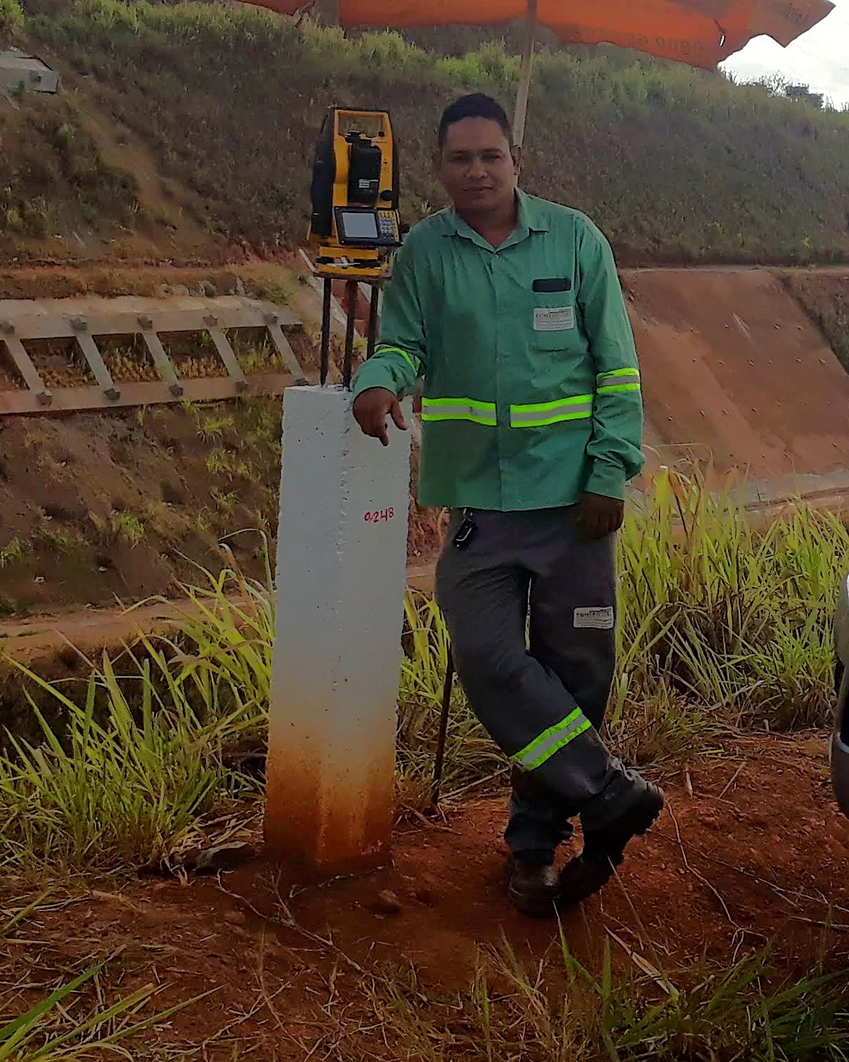Levantamento topográfico em campo